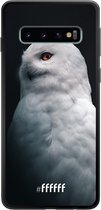 Samsung Galaxy S10 Hoesje TPU Case - Witte Uil #ffffff