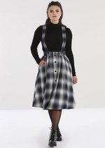 Hell Bunny Eddystone Pinafore 60's Swing Rok Grijs