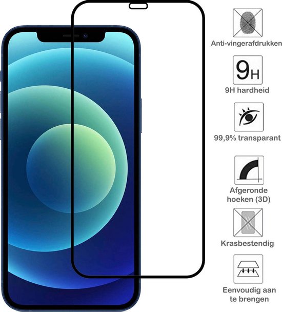 iPhone 12 Pro Case Book Case Cover avec 2x Protecteur d'écran Full 3D Wit