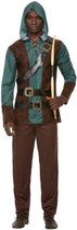 Smiffy's - Robin Hood Kostuum - Luxe Boogschutter - Man - Bruin - Medium - Carnavalskleding - Verkleedkleding