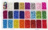 Kralendoos XL - Rocailles (4 mm / 24 x 20 gram) 'Mix Color'
