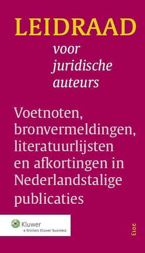 Leidraad voor juridische auteurs