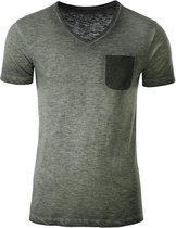 Fusible Systems - T-shirt James and Nicholson Slub pour homme (gris foncé)