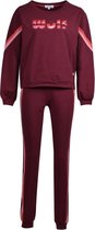 Woody pyjama meisjes -wolf - bordeaux - 202-1-YHD-K-492- maat 152