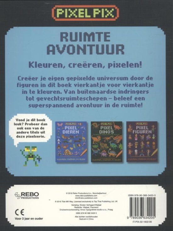 Thumbnail van een extra afbeelding van het spel Kinderboeken Icob Ruimte - Pixel Pix: Ruimteavontuur. 6+