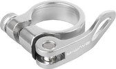 M-WAVE ZADELPENKLEM MET SNELSPANNER 34.9 ZILVER 250941 BLISTER