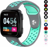 Versa dubbel sport band - grijs blauw - Geschikt voor Fitbit