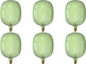 CALEX - LED Lamp 6 Pack - Avesta Emerald - E27 Fitting - Dimbaar - 4W - Warm Wit 2200K - Groen - BES LED