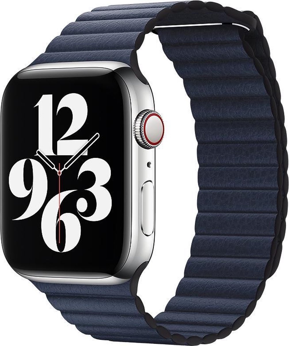 Apple Watch Leather Loop 44mm Diver Blue Large voor Apple Watch
