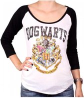 Harry Potter - Hogwarts Old School Vrouwen T-Shirt - Wit - M