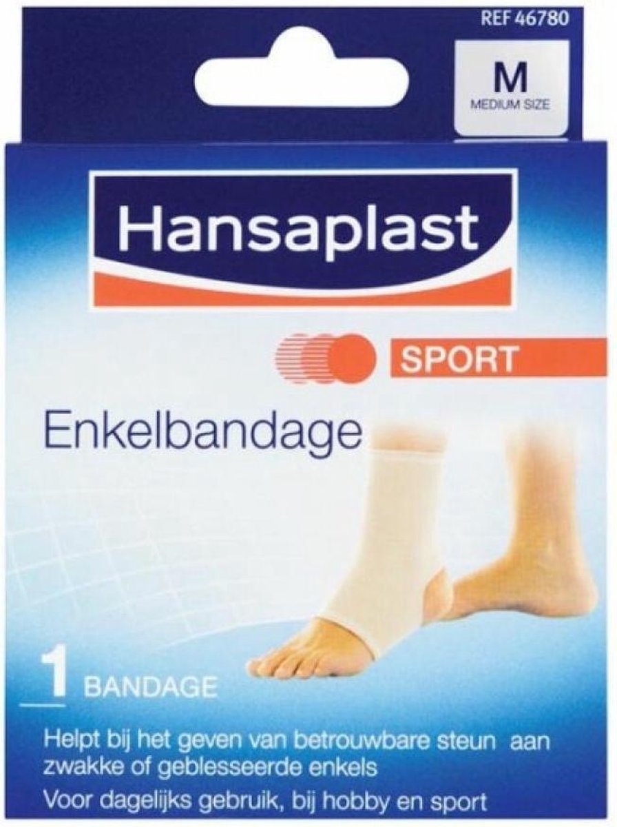 Hansaplast Sport Enkelbandage - M - 1 stuk