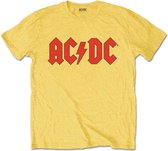 AC/DC Kinder Tshirt -Kids tm 8 jaar- Logo Geel