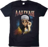 Aaliyah - Trippy Heren T-shirt - XL - Zwart