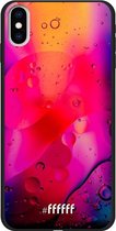 iPhone Xs Max Hoesje TPU Case - Colour Bokeh #ffffff