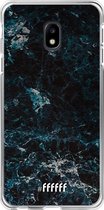 Samsung Galaxy J3 (2017) Hoesje Transparant TPU Case - Dark Blue Marble #ffffff