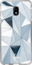 Samsung Galaxy J3 (2017) Hoesje Transparant TPU Case - Mirrored Polygon #ffffff