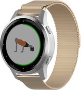 Milanees Smartwatch bandje - Geschikt voor  Garmin Vivoactive 4s Milanese band - 40mm - champagne goud - Horlogeband / Polsband / Armband