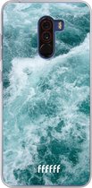 Xiaomi Pocophone F1 Hoesje Transparant TPU Case - Whitecap Waves #ffffff