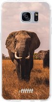 Samsung Galaxy S7 Hoesje Transparant TPU Case - Elephants #ffffff