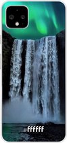 Google Pixel 4 XL Hoesje Transparant TPU Case - Waterfall Polar Lights #ffffff