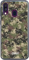 Samsung Galaxy A40 Hoesje Transparant TPU Case - Digital Camouflage #ffffff