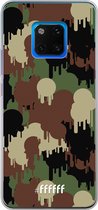 Huawei Mate 20 Pro Hoesje Transparant TPU Case - Graffiti Camouflage #ffffff