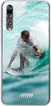 Huawei P20 Pro Hoesje Transparant TPU Case - Boy Surfing #ffffff