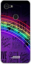 Google Pixel 3 XL Hoesje Transparant TPU Case - Love is Love #ffffff