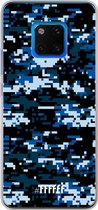 Huawei Mate 20 Pro Hoesje Transparant TPU Case - Navy Camouflage #ffffff
