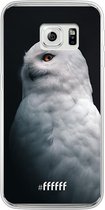 Samsung Galaxy S6 Edge Hoesje Transparant TPU Case - Witte Uil #ffffff