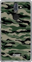 Nokia 8 Sirocco Hoesje Transparant TPU Case - Woodland Camouflage #ffffff