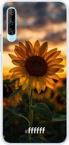 Huawei P Smart Pro Hoesje Transparant TPU Case - Sunset Sunflower #ffffff