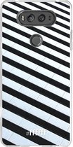 LG V20 Hoesje Transparant TPU Case - Mono Tiles #ffffff