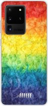 Samsung Galaxy S20 Ultra Hoesje Transparant TPU Case - Rainbow Veins #ffffff