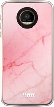 Motorola Moto Z Force Hoesje Transparant TPU Case - Coral Marble #ffffff