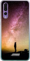 Huawei P30 Hoesje Transparant TPU Case - Watching the Stars #ffffff