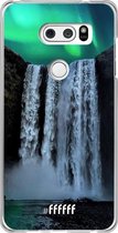 LG V30 (2017) Hoesje Transparant TPU Case - Waterfall Polar Lights #ffffff