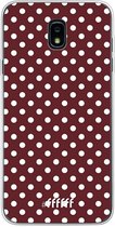 Samsung Galaxy J7 (2018) Hoesje Transparant TPU Case - Burgundy Dots #ffffff