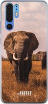 6F hoesje - geschikt voor Huawei P30 Pro -  Transparant TPU Case - Elephants #ffffff