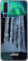 Huawei P30 Pro Hoesje Transparant TPU Case - Waterfall Polar Lights #ffffff