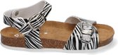 Braqeez Sally Spain Meisjes Sandalen - Print/Zwart - Leer - Gesp