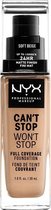 NYX Professional Makeup - Can't Stop Won't Stop Foundation - Soft Beige