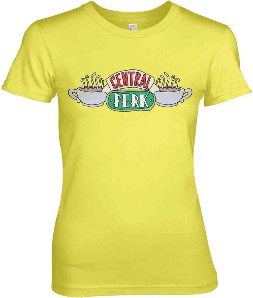 Friends Dames Tshirt -S- Central Perk Geel