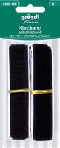1265-400 Klittenband zelfklevend 20mmx60cm zwart