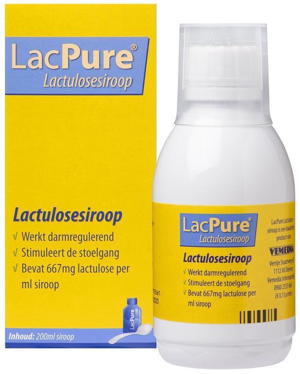 LacPure Lactulosesiroop - Supplement - Stimuleert de stoelgang - 200 ml |  bol.com