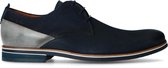 Van Lier - Heren - Blauwe nubuck veterschoenen - Maat 47