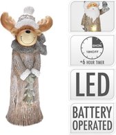 Rendier Met Led Verlichting Met Timer - 60 cm