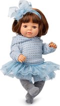 Berjuan Laura tienerpop 40 cm blauw/grijs