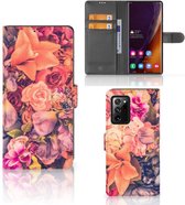 Flipcase Geschikt voor Samsung Galaxy Note20 Ultra Telefoon Hoesje Cadeau voor Moeder Bosje Bloemen