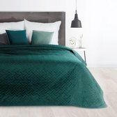 Luxe bed_deken_Brulo_Polyester_sprei_170x210 cm_Gewicht-150+100+65 GSM__Donker turkoois